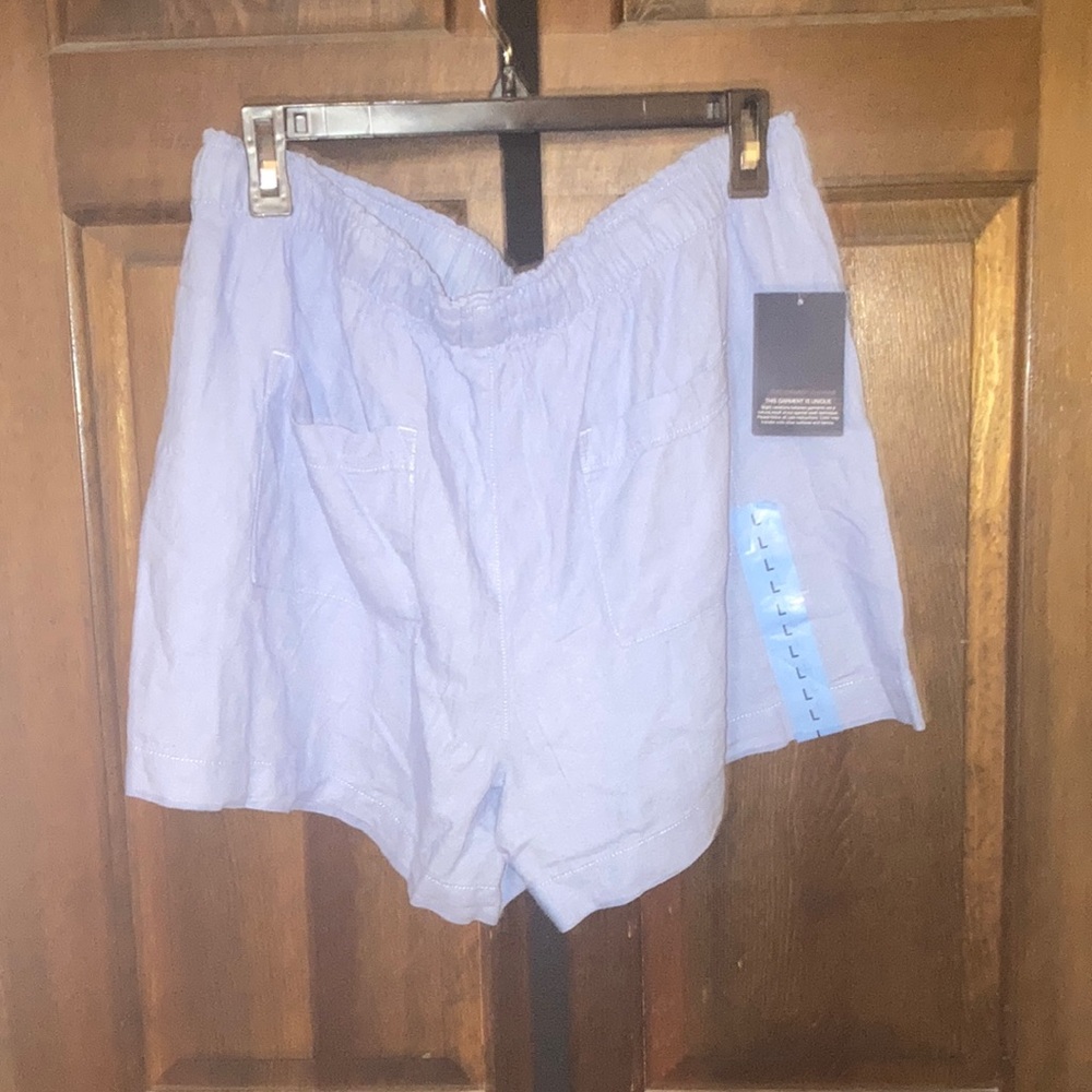 GAP Women's Light Blue Linen Shorts - Picture 5 of 9